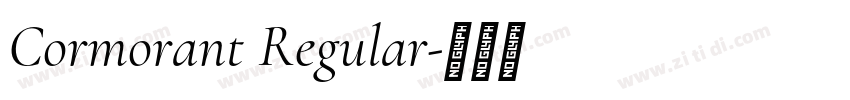 Cormorant Regular字体转换